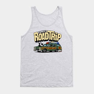 Funny Family Road Trip in the Vintage Truckster Queen Station Wagon Tank Top